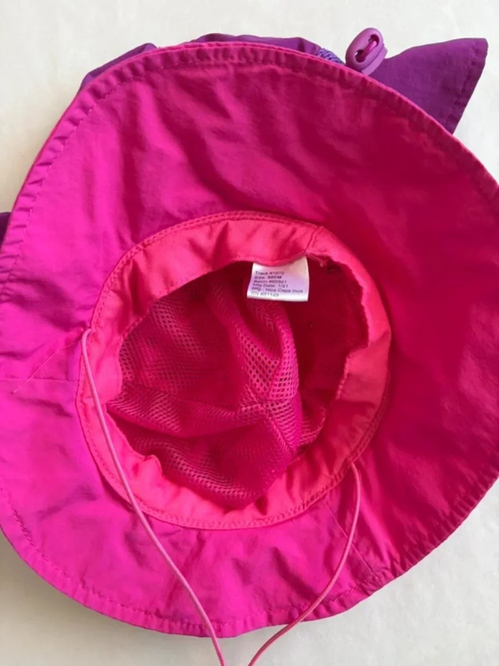 Two kids sun hats with adjustable straps